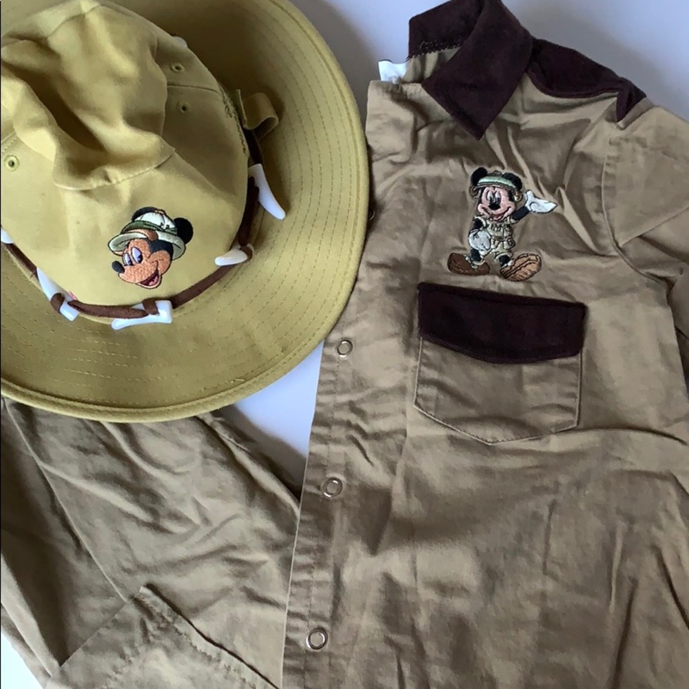 3 piece Disney Parks Mickey Safari outfit costume